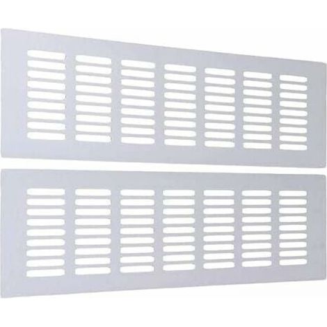 Grille de ventilation rectangulaire pour une ventilation idéale Grille de ventilation rectangulaire 80 x 300mm 2 pcs [blanc]. (1/5)