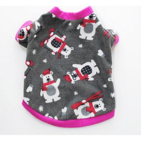Weiche, warme Fleece-Haustierkleidung, niedlicher Hundemantel mit Totenkopf-Print, Welpen-Shirt-Jacke, Pullover für Französische Bulldoggen, Tarnmuster-Hundebekleidung 23 (1/5)