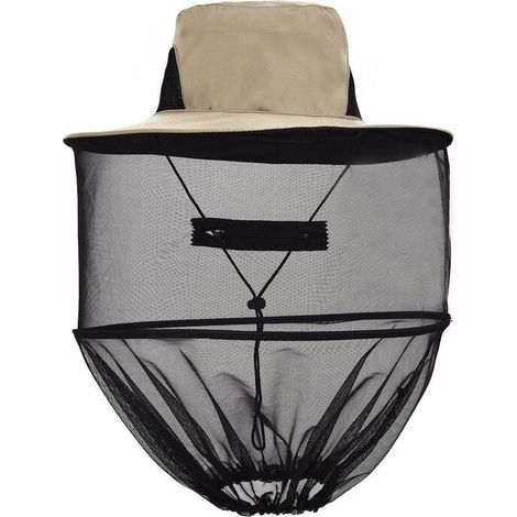 Chapeau d'Apiculteurs Chapeaux d'Apiculture avec Voile en Maille Contre Abeille Chapeau avec Filet Contre Moustique Insectes Chapeau de Soleil (1/5)