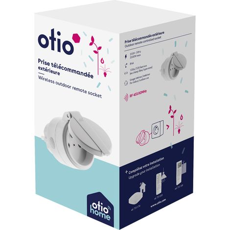 Otio – Prise extérieure sans fil IP44 – Résistante aux éclaboussures – Alimentation 230V – Portée radio 100m – Plug & play (1/10)