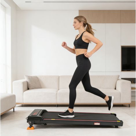 Faltbares Walking Pad Laufband 1–6 km/h, verstellbare Steigung, LED, Fernbedienung OKMYHOME (1/5)