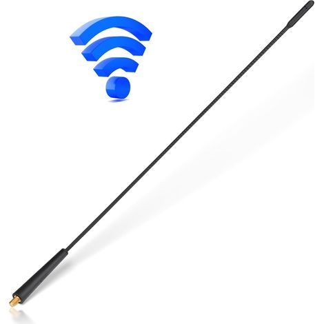 Antenne Voiture 41CM Antenne Toit Voiture FM Dab Radio Voiture Universelle avec Adaptateur M6 réception FM/AM/Dab Amplifiée Puissante (1/5)