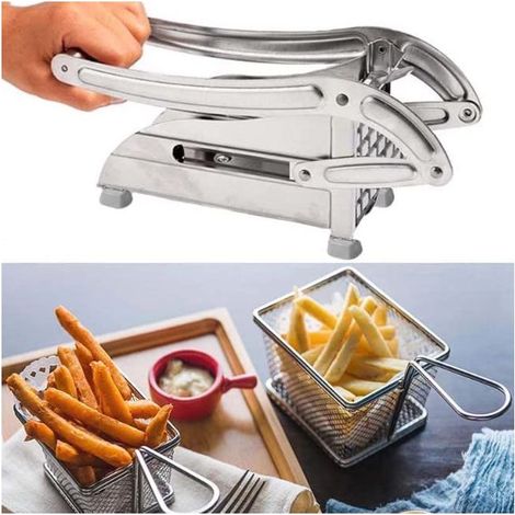 – Coupe-frites en acier inoxydable – Taille 26 x 12 x 9.5 cm – Frites croustillantes maison – Outil de cuisine professionnel (1/5)