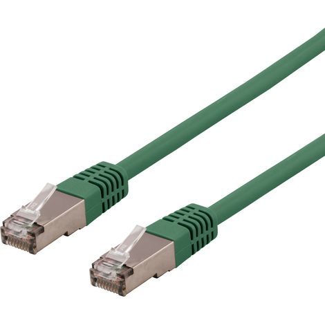Câble de brassage S/FTP Cat6, LSZH, 1 m, vert, pour connexion Internet, réseau Ethernet LAN (1/3)