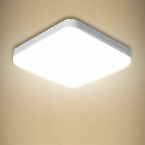 Plafonnier LED, Plafonnier Carré 6000K Plafonnier LED Salle de Bains pour Chambre 30cm (1/4)