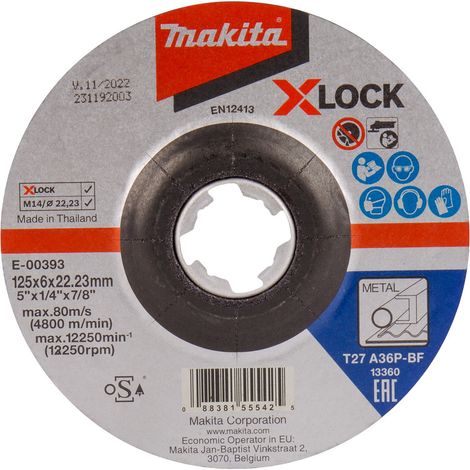 E-00393 Disco de rectificar X-Lock, 125 x 6,0 mm, A36P