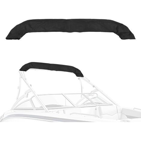 Housse de Rechange pour Toit Bimini, Tissu Oxford Pliable et Imperméable Coffre de Rangement pour Toit Bimini Auvent de Bateau Pare-Soleil Imperméable équipement de Navigation (Noir (1/5)