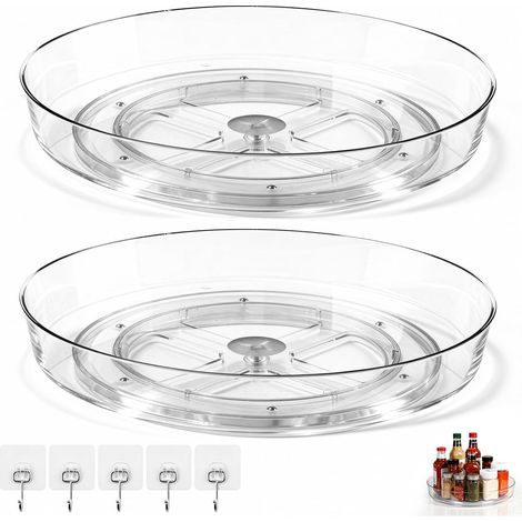 Lazy Susan Lot de 2 plateaux tournants 25,4 cm 360° (1/5)