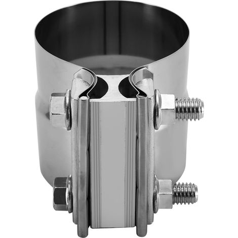 Collier de serrage universel pour tube d'échappement en acier inoxydable, bride à recouvrement 3 pouces, fixation auto, robuste et durable. (1/5)