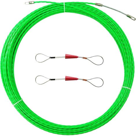 Kit Tire-Câble 20M 66ft Ruban Passe-Câble à Travers Mur PET 4mm Extracteur de Câble Électrique Dispositif Guide-Fil Enfileur Tige de Tirage Fixation Câble Passe-Fil (1/5)