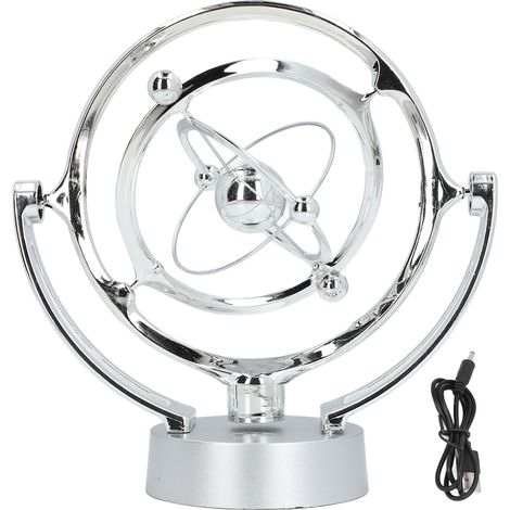 Modèle de Terre à mouvement perpétuel rotatif, instrument astronomique à oscillation magnétique, affichage orbital, alimentation par batterie USB, double usage, décoration pour la maison ou le bureau. (1/5)