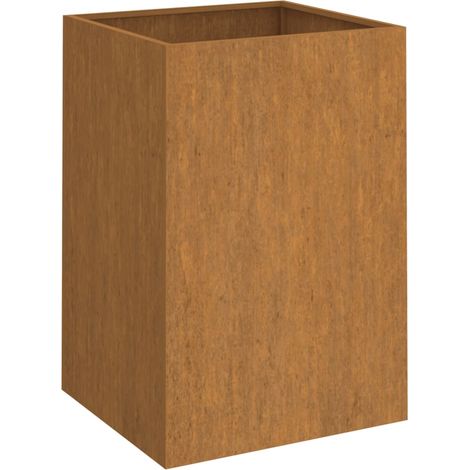 Vassoio per fioriera aiuola rialzata piante fiori terrazzo giardino 52 x 48 x 75 cm acciaio corten marrone 020037686