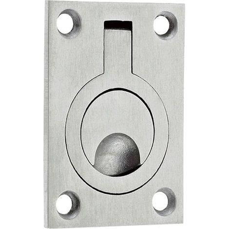 Poignée de porte encastrée de qualité supérieure 44 mm x 62 mm - Acier inoxydable satiné moulé, pour portes coulissantes, portes pliantes intérieures, garantie 5 ans (1/4)