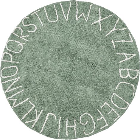 Kinderteppich VURGUN Grün ø 120 cm Baumwolle