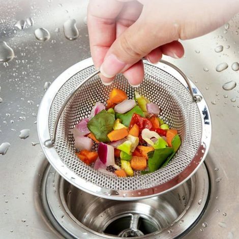 Crible d’Évacuation En Acier Inoxydable, Lot De 3, Avec Poignée Pour Éviter Les Bouchons Dans L’Évier De Cuisine Et La Salle De Ba (1/4)