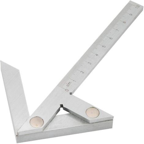 Règle de Centrage Carrée, Jauge Carrée de Centrage en Acier au Carbone, Barre Ronde Recherche de Centre de Marquage pour Centre de Précision de 45/90 degrés 100 x 70 mm,