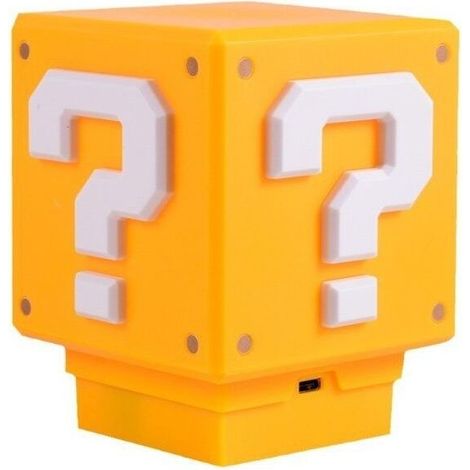 Veilleuse 3D en forme d'icône, point d'interrogation, LED, son original, chargement USB, bloc de construction carré, interrupteur tactile, lampe de chevet pour enfants, jouet rétro, cadeau, ornements