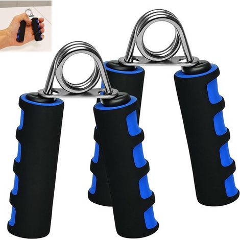 Allenatore per la mano (coppia) - Migliora la forza della presa - Allenatore per l'avambraccio - Impugnatura antiscivolo - Ergonomico - Blu