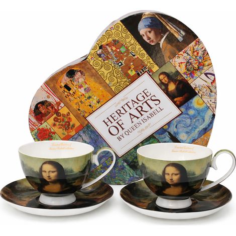 Mona Lisa Porzellantassen und Untertassen, 2er-Set - Geschenkset (1/5)