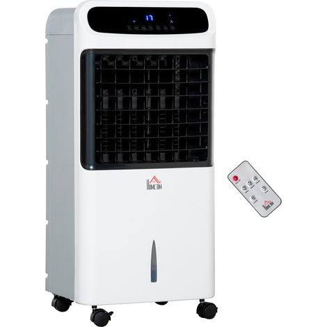 Climatiseur 4 en 1 télécommande 3 modes 3 vitesses temporisateur écran tactile 38x35x81 cm blanc