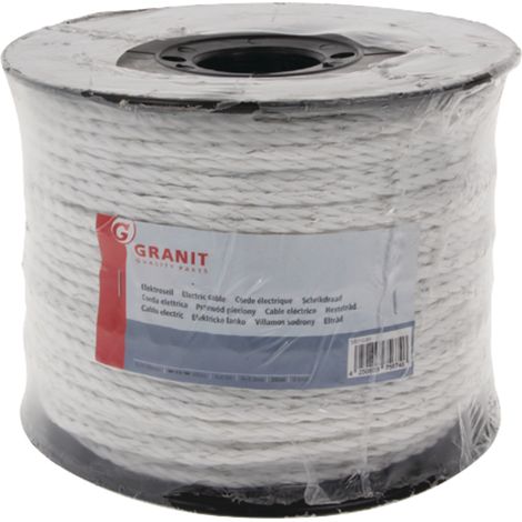 Geflochtenes Kabel, weiß, einfaserig, PE, 200 m