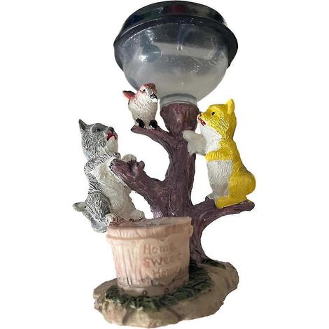Statue décorative de jardin LED pour bassin, lampe solaire, lanterne en forme d'animal mignon pour pelouse ou terrasse (1/5)