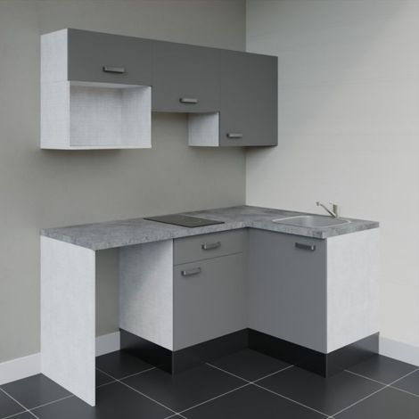 Kitchenette d'angle KA03L-PT avec plan de travail et évier