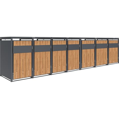 Westmann Mülltonnenbox Holzoptik 7er