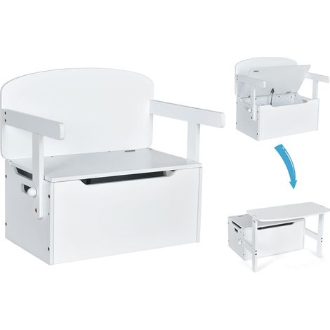 COSTWAY 3-in-1 Kids Table and Chair  Set Children Activity Bench Storage Box (1/5)