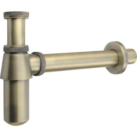 Siphon de lavabo RETRO 5/4" dia 32mm, bronze foncé (1/2)