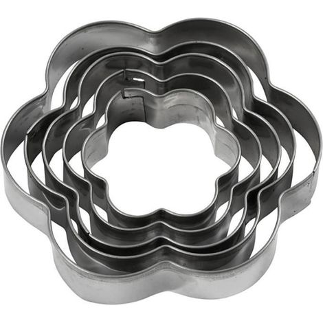 Emporte pièce - Fleurs - 5 pcs - Inox - Compatible lave-vaisselle - Découpoirs créatifs