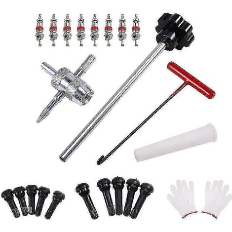 Kit d'outils pour valve de pneu à changement rapide - Tige de valve compatible TR413 (1/5)