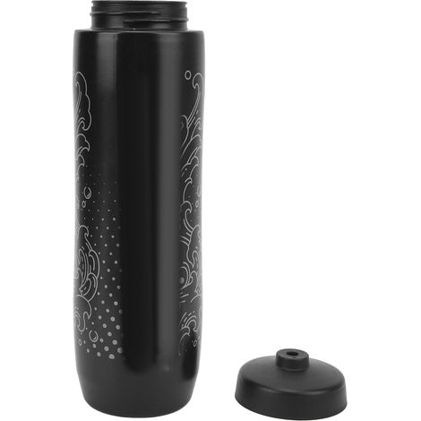 Gourde de vélo à pression haute capacité 1000 ml, noire, idéale pour le camping et le cyclisme. (1/5)