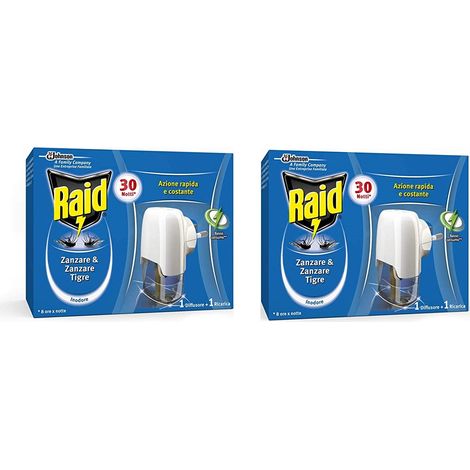 SET 2 RAID DIFFUSORE PIÙ RICARICA LIQUIDO 30 NOTTI (1/4)
