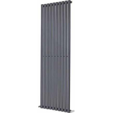 Warmehaus Vertical Radiator Oval Single Anthracite 1800 x 591mm (1/5)