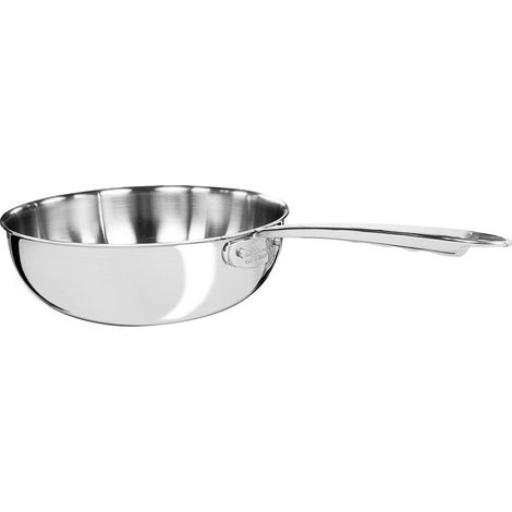 Padella in Acciaio Inox Finitura Lucida 3ply Mantecare 24 cm Agnelli (1/2)