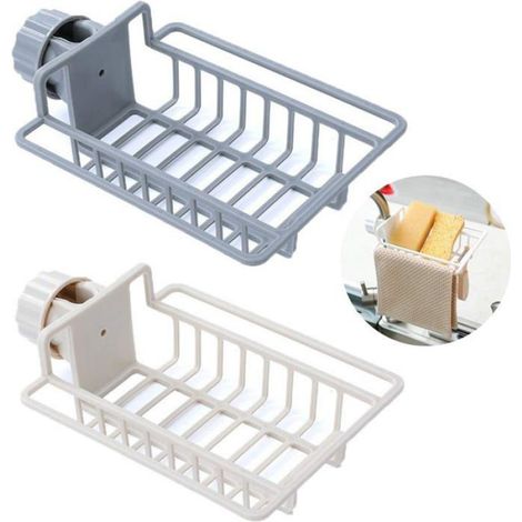 tagre de robinet 2 pices support de rangement pour cuisine et salle de bain gris et blanc