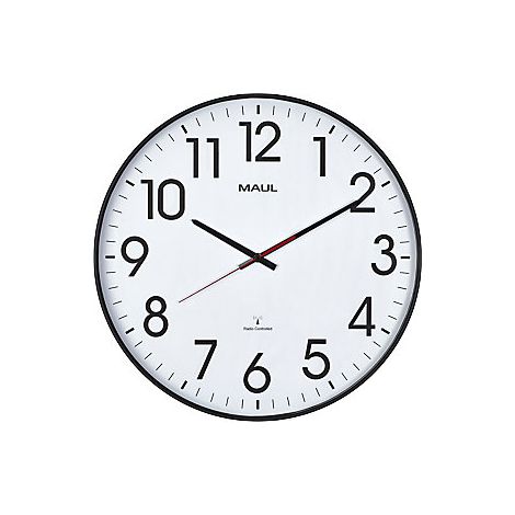 Reloj de pared MAULclimb  Ø 470 mm  de plástico  marco negro  (1/2)