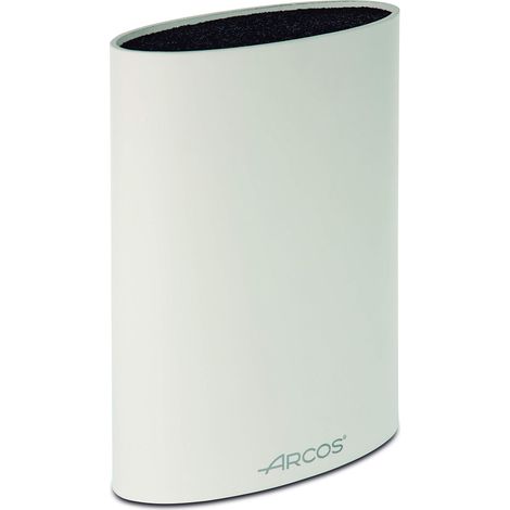 Arcos Blocks - Ceppo Portacoltelli Universale fino a 20 cm - Fatto di Elastomero termoplastico 220 x 160 x 65 mm (8.66 x 6.30 x 2.56 inches) - Colore Bianco