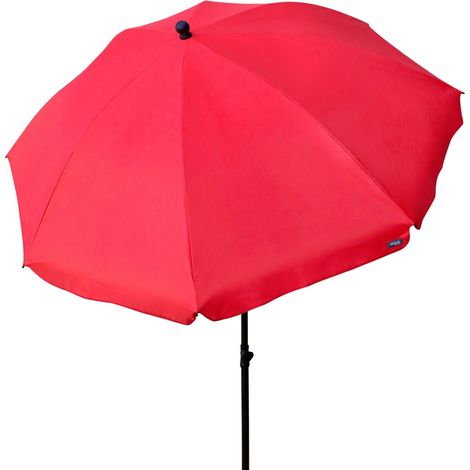 Parasol aktive 240 cm rouge polyester aluminium (1/5)