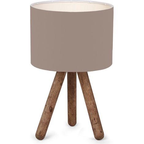 Lampada da scrivania Preston E27 altezza 33 cm legno naturale / sabbia 030007399