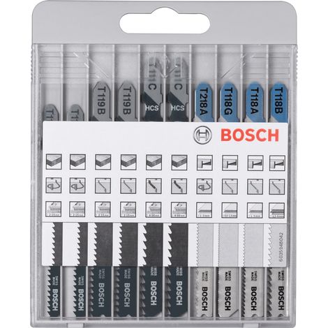 Set di 10 lame per seghetto alternativo Basic per metallo e legno
