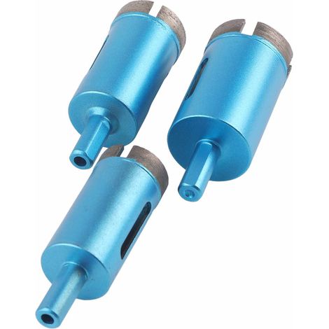Ensemble de 3 scies cloches diamantées pour granit, céramique, béton et marbre (28 mm, 30 mm, 35 mm) (1/5)