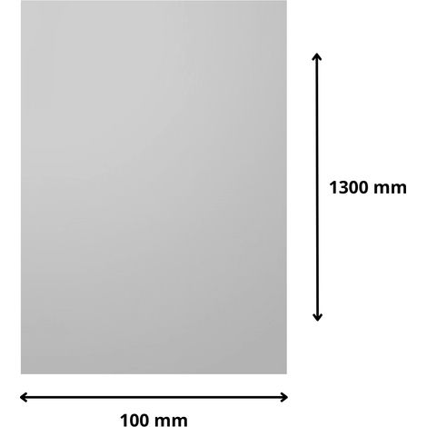 Plaque verre acrylique miroir 3 mm - 10 x 130 cm (100 x 1300 mm) - Verre synthétique - Bord droits - Plexiglass