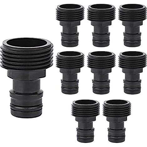 Lot de 8 raccords rapides 3/4" pour raccord tuyau d'arrosage 1/2" Raccords Filetés Extérieurs - (1/5)