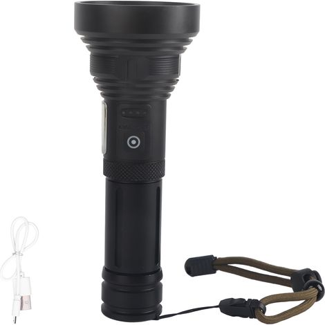 Lampe torche LED multifonction rechargeable USB, portée longue de 1500 mètres, lampe spéciale pour chasse pêche expédition. (1/5)