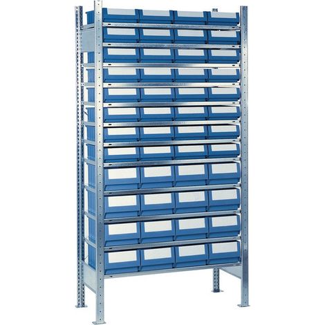Balda atornillable H2000xW1000xD500mm balda básica 12 baldas de acero 32 x 8,16 x 9