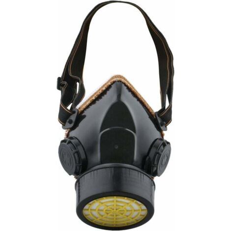 Masque Anti-Poussiere Protection Peinture Respirateur chimique industriel Contre Vapeur Toxique, Masque Cartouche Protection Soupape de Facile à Respirer, Noir (1/4)