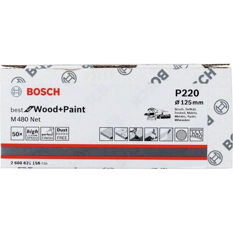 BOSCH Rejilla de lijado M480 125 mm, 220 2608621158 (1/4)