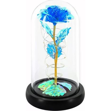 Glasrosenkuppel mit LED-Beleuchtung – Romantisches Geschenk für Frau, Ehefrau, Freundin – Jahrestag, Valentinstag, Hochzeit (1/5)